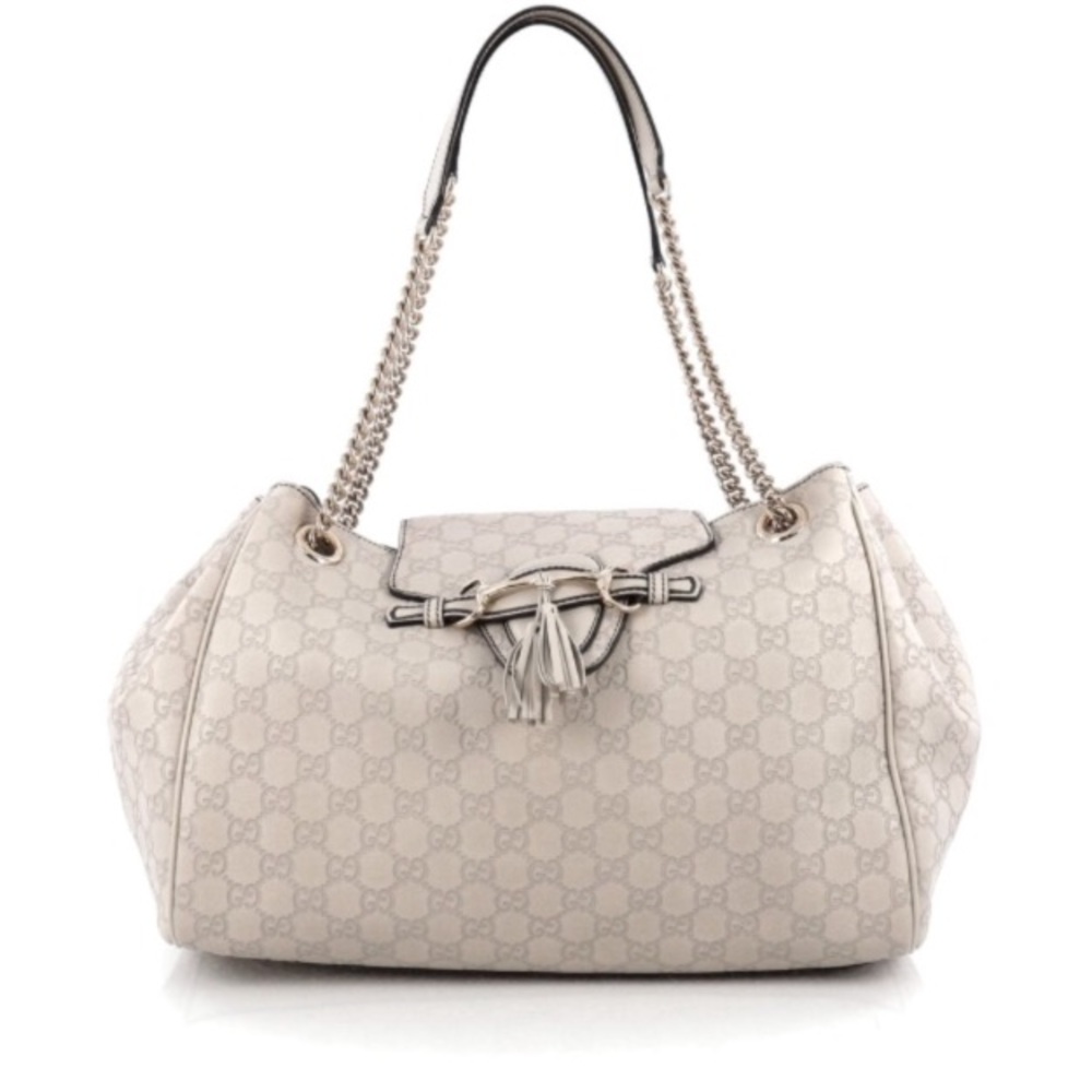 ❤️Emily Flap Large Leather Bag Guccissima